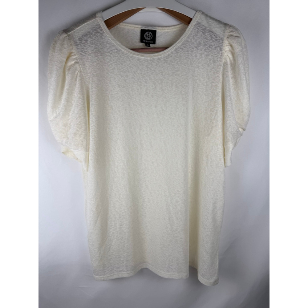 Women's Bobeau Cream Puff Sleeve Top XL
